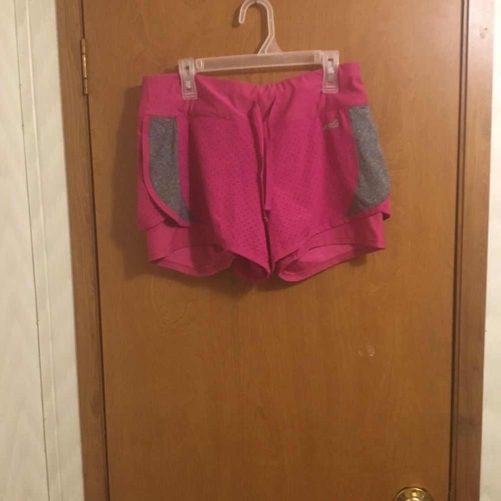 Avia Pink and Gray Athletic Shorts M